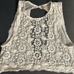 Vintage Hollister Lace Tank Top - Cream